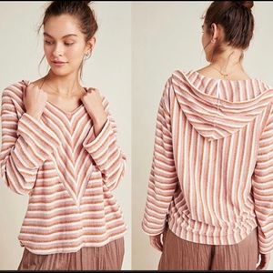 Anthropologie Chenille stripe hoodie, size XL